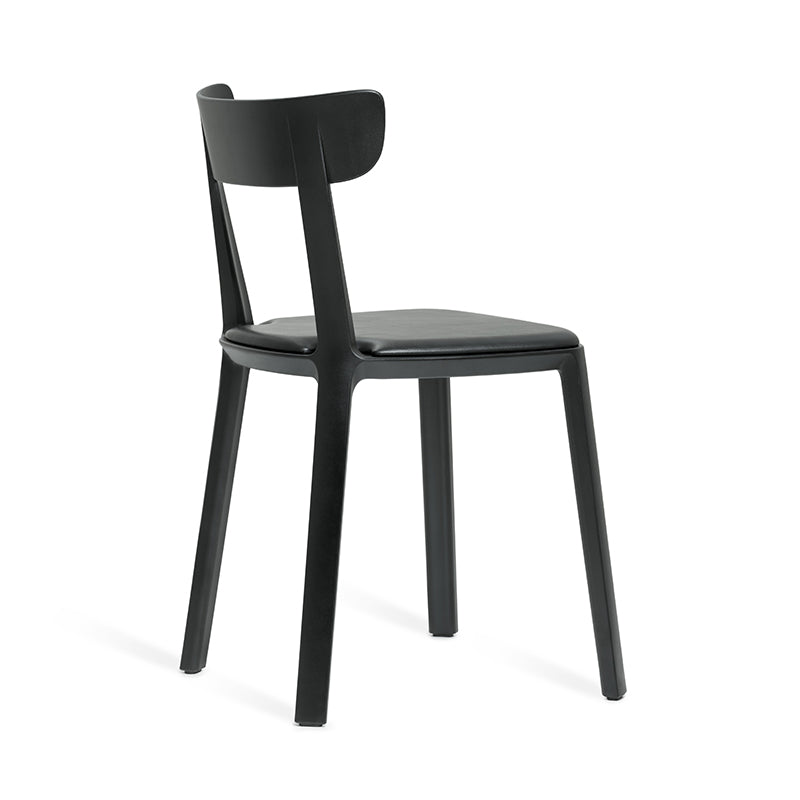 Silla Cadrea Negra Tapizada